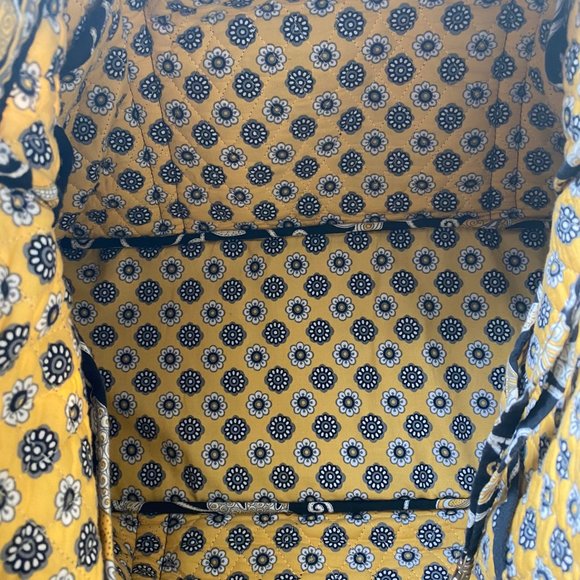 Vera Bradley Black/Golden Quilted Large Travel Bag - Picture 10 of 11